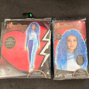 Disney Descendants Chloe rise of red Blue Costume Set sz medium 8-10